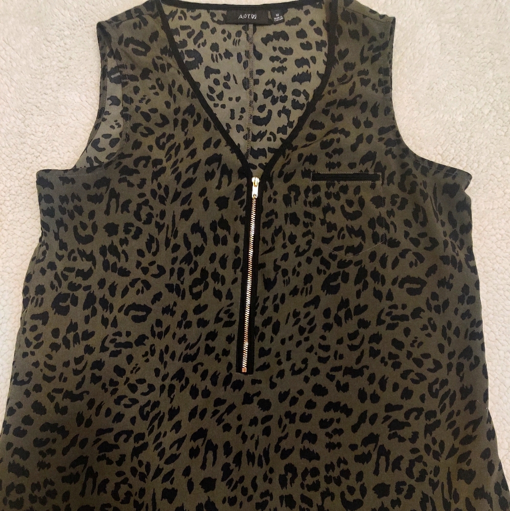 Zipper front tank top